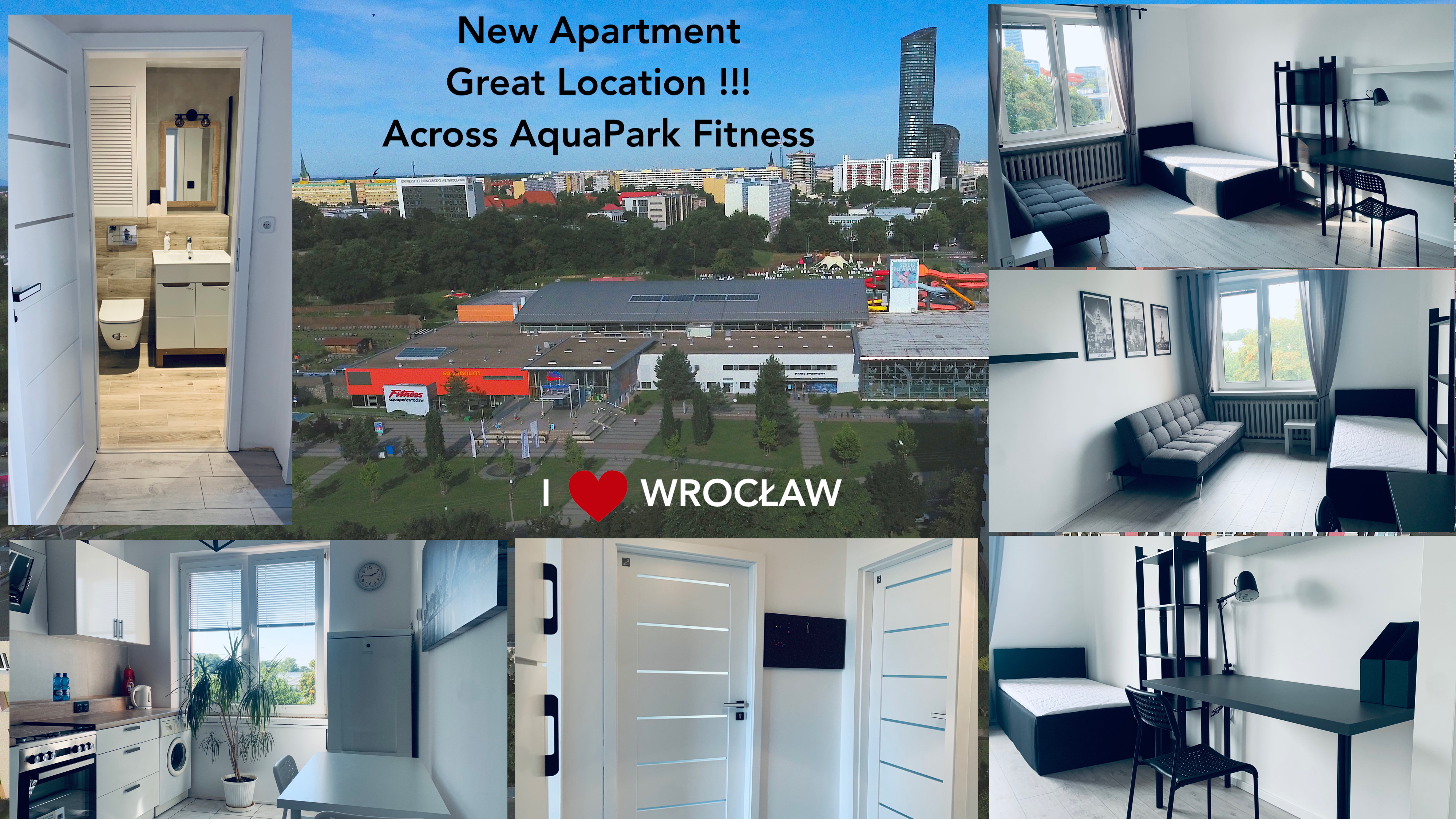 Borowska apartment near Aquapark and Fitness Academy